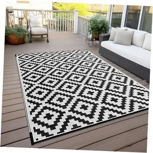 Waterproof Outdoor Rug Reversible Plastic Straw Patio Rug for Camping, RV Mat - Picture 1 of 8
