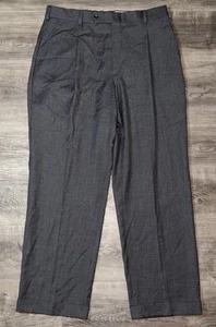 Nautica Dress Pants Mens 33x30 Wool Pleated Front Gray Trousers Career Office - Picture 1 of 5