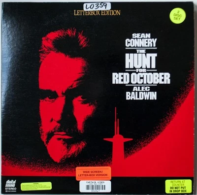 Лазерный диск Hunt for Red October Шон Коннери Алек Болдуин широкоэкранный 1990 Clancy - Изображение 1 из 4