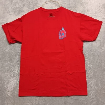 Camiseta Roja Call Your Mother Calavera Muñeco de Nieve Estampado Gráfico Logo Cuello Redondo Hombres L Foto 1 de 4