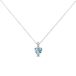 Collana Punto Luce a Cuore Topazio Stroili Oro Bianco 375% 9KT cod. 111413235 - Imagen 1 de 7