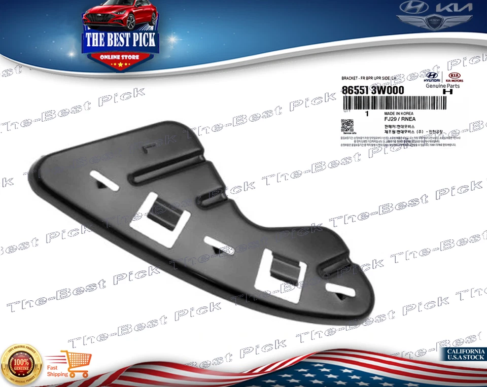 GENUINO⭐ Soporte de parachoques superior delantero lado del conductor LH Kia Sportage 11-16 865513W000 Foto 1 de 1