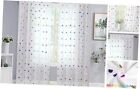  Semi Sheer Curtains For Bedroom Colorful Polka Dots Curtain 52"x84" White