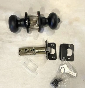 Juego de cerraduras de entrada con llave de bronce frotado con aceite Baker Street modelo 300-WAT-10B - Imagen 1 de 8