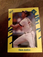 1990 Classic Yellow #T97 David Dave Justice Rookie Atlanta Braves