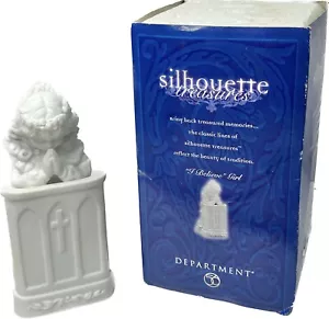 NEW Department 56 "I Believe" Girl Church Silhouette Treasures Communion - Picture 1 of 8
