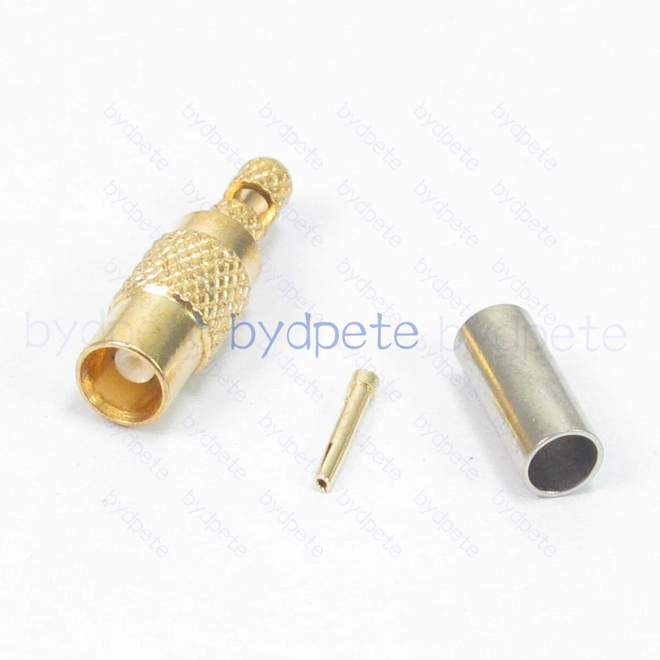 MCX female jack Connector straight RF Coaxial crimp for RG174 RG316 Cable 50ohm - Image 1 of 1