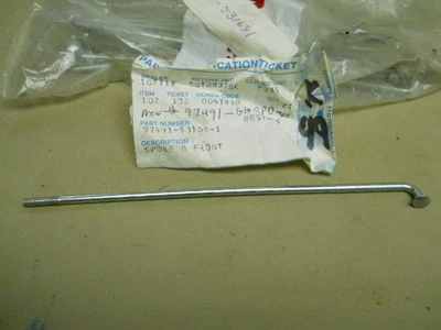 Honda NOS CL72 1962, CL77 1966, radios delanteros B, # 97491-53168-1 e-1 Foto 1 de 3