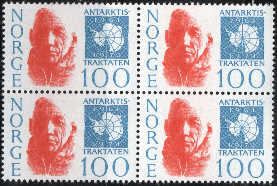 2000 Norway 1971, NK 676, MNH, Roald Amundsen Antarctic Treaty, SC #578, MI 629. - Image 1 of 1