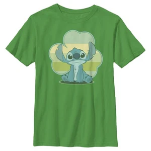 Boy's Lilo & Stitch Retro Shamrock Pride T-Shirt - Picture 1 of 8