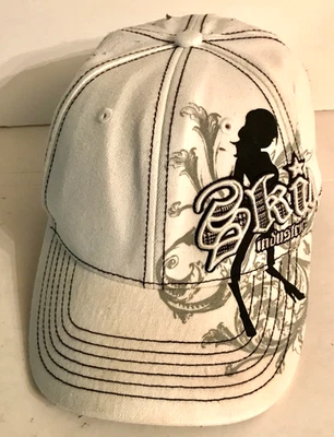 Skin Industries Flexfit Hat Cap White Embroidered Logo Tattoo Biker Edgy Y2K S/M - Image 1 of 4