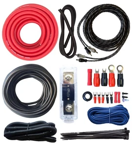 TCK4, 4 Gauge OFC Completo 0 GA Amplificatore Rame Kit Cablaggio Installazione - Foto 1 di 1