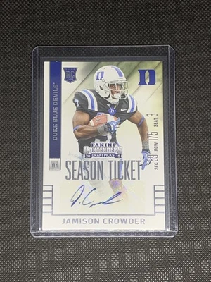 2015 Contenders Draft Picks Season Ticket Jamison Crowder RC Auto #134 Duke - Image 1 of 2
