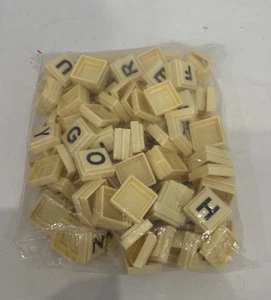 Scrabble Original bulk Spare Tiles Black Letters good condition plastic tiles ++ - Picture 1 of 4