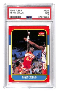 1986 Fleer #126 Kevin Willis PSA 7 NM RC Rookie - Picture 1 of 2