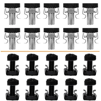 ORSEM M6 x 20mm Rack- Schrauben & Käfigmuttern Set Käfigschrauben für 10" / 19" Racks