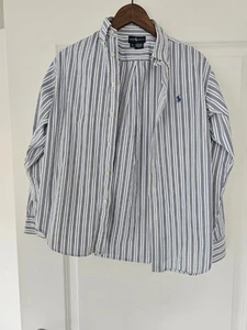 Ralph Lauren Kinder, 100% Baumw., Gr: 14, 150 CM, weiß Gestreift, GUT  ERHALTEN  - Bild 1 von 5