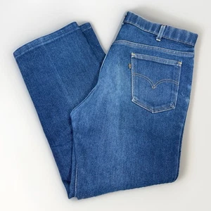 Vintage 80s Levis For Men Stretch Denim Pants Nice Fading 38x28 Black Tab - Picture 1 of 17
