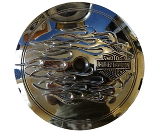 Harley-Davidson Chrome Plated Poly-Carbonate Medallion 5-5/16" Good Condition - Picture 1 of 6