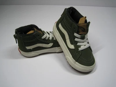 Vans Sk8-Hi MTE Zapatos Juveniles Talla 5.5 Verde Blanco Parte Superior Alta Zapatillas de Skate Cremallera Foto 1 de 4
