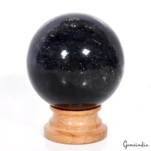 3240 Cts Natural Untreated Black Agate Crystal Healing Mineral Sphere Huge Gem - Picture 1 of 9