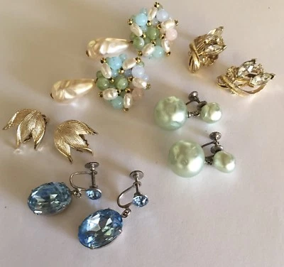 Lote De 5 Pendientes Disfraz Clip En Clipons Variedad - 1 Lisner Firmado Foto 1 de 4