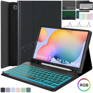 Für Samsung Galaxy Tab S6 Lite 10,4" Hülle mit Bluetooth QWERTZ Tastatur Maus DE - Bild 1 von 151
