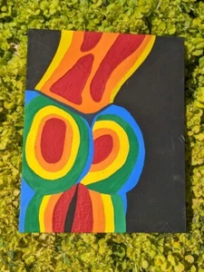 Original Thermal Booty Acrylic painting on canvas Signed 8x10 Female Body Bright - Picture 1 of 10