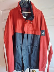 Vintage Nautica NS-83 Windbreaker Jacket Men's XL Full Zip Hooded Outdoors - Picture 1 of 7