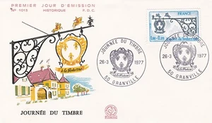 FRANCIA 1977 FDC GIORNATA DEL TIMBRO YT 1927 - Picture 1 of 1