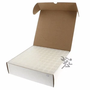 100pc CoinSafe Quarter Coin Tubes White Square Stackable Coin Tubes for Quarters - Picture 1 of 4