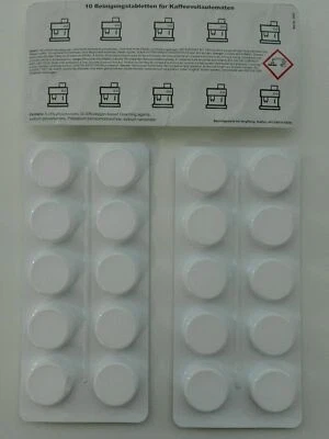 HILLESERVICE 20 Reinigungstabletten 1,6g Reinigungstabs Tabs für Siebträger Kaffeemaschinen