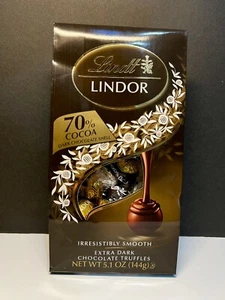 ⚫️ Brandneu Lindt Lindor 70% Kakao Dunkle Schokolade Schale Extra Trüffel Beutel 5,1oz - Bild 1 von 2
