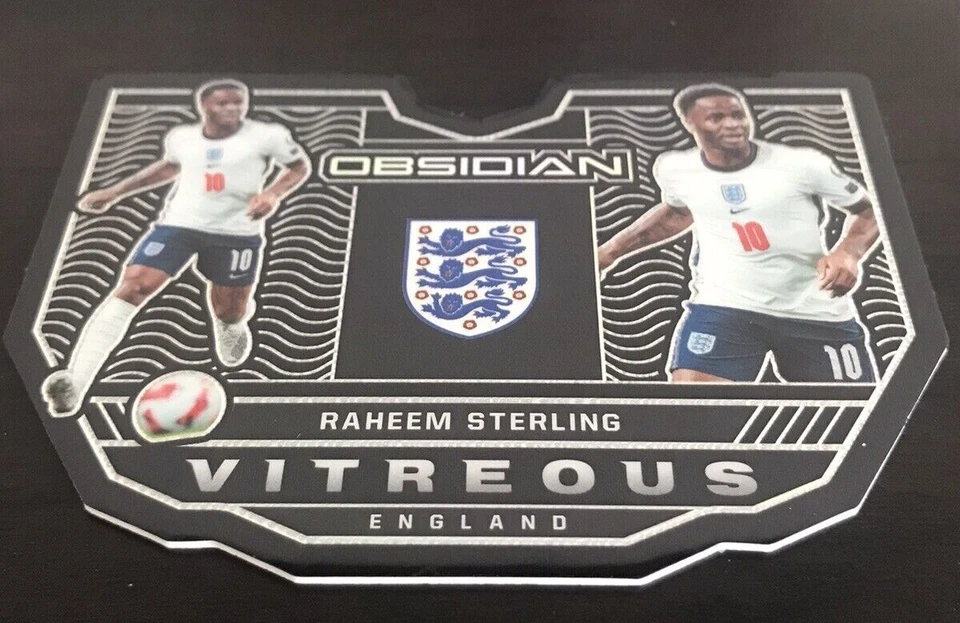 2021-22 Obsidian Soccer Raheem Sterling Vitreous Die-Cut  England /99 Man City - Image 1 of 2