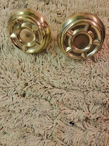 Vintage Messing Türknaufgarnitur ohne Spindel 3/8, Vierkantloch - Bild 1 von 3