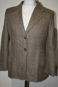 Sonia Bogner Alpaka Wolle Damen Blazer -D40 US12 UK14- Kariert Vintage Jacke Top - Bild 1 von 12