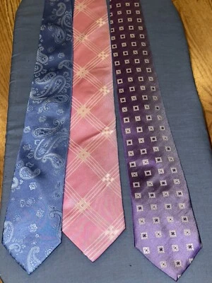 Lote de 3 corbatas: Bruno marchesi 100% seda Foto 1 de 4