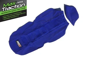 Funda de asiento con pinza acanalada Yamaha YZF450F 2018-2022 todo azul con costillas MXG - Imagen 1 de 3