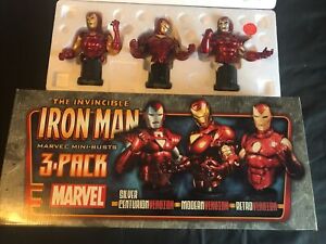 Bowen Iron Man Marvel Mini-Bust 3-Pack NEW (Varied Busts, see pics!!) #2408/2500