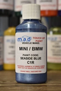 TOUCH UP KIT FOR BMW SEASIDE BLUE C1R PAINT 30ML 1 2 3 SERIES X3 X5 X6 M SPORT - Picture 1 of 2