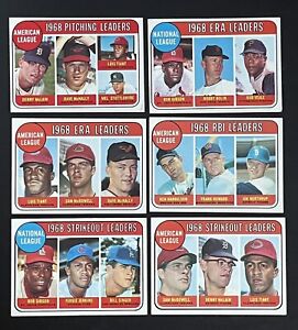 1969 Topps League Leader Lot # 3, 7, 8, 9, 11, 12 EX -EXMT