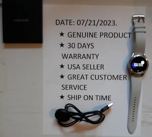 SAMSUNG GALAXY WATCH 4 46MM CLASSIC LTE SM-R895UZSAXAA - SILVER - Picture 1 of 1