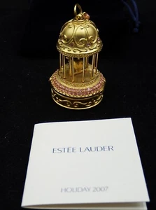2007 Estee Lauder Gilded Bird Cage Solid Perfume Compact NEW! - Picture 1 of 6