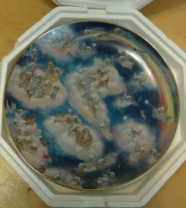Bill Bell Heavenly Days Limited Rainbow Angels Sky Porcelain Decorative Plate - Picture 1 of 7