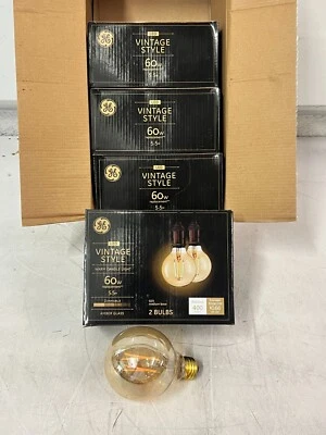CASE OF 8 GE LED G25 E26 (Medium) Vintage Amber Warm White 60W Dimmable 42179 - Image 1 of 4