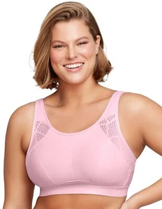 Glamorise Full Figure No-Sweat Mesh Sport BH Wirefree Plus Pink Gr. 40G 10418 - Bild 1 von 8