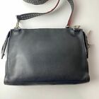 FENDI Black Selleria 2way shoulder bag clutch bag Leather