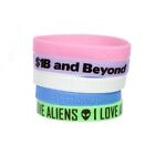 Personalized 100 1/2" Glow In The Dark Silicone Wristbands Printed or Debossed