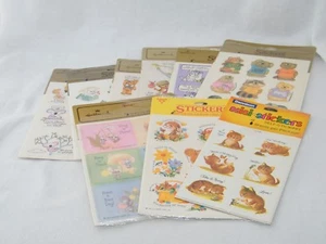Vintage Hallmark / Dennison Kitten Bunny Mice Animal Sticker/Seals . Your Choice - Picture 1 of 22