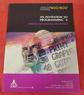 An Invitation To Programming: 3 Intro to Sound & Graphics CX4117 Atari 400/800 - Image 1 of 3